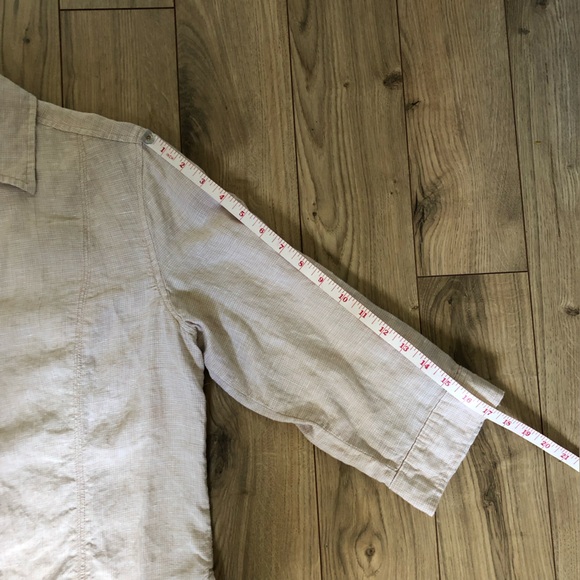 Women’s Fresh Produce Beige Button-Up Linen Shirt size S - Picture 10 of 12